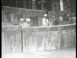 The Berlin Wall being built Stock Footage