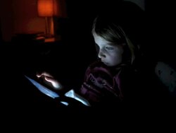 E-Book reading Child Stock Footage