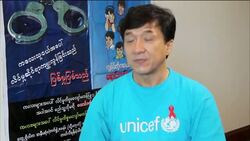 Martial arts film star Jackie Chan visits Myanmar to highlight issue of child trafficking News Clip