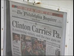 Reax in Pennsylvania after Clinton victory in primary, vox pops, headlines News Clip