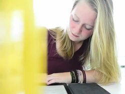 Student Doing Homework Stock Footage