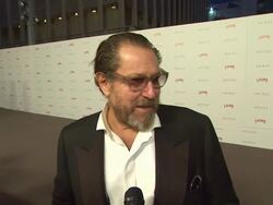INTERVIEW: Julian Schnabel on the event at the LACMA Hosts Inaugural Art + Film Gala Honoring Clint Eastwood And John Baldessari Presented By GUCCI at Los Angeles CA.  Stock Footage