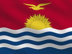 Kiribati Flag Stock Footage
