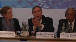 French environment min at nuclear research centre ADDS sot on Japan News Clip