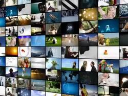 Media Wall Loopable Stock Footage