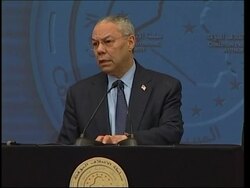 Powell at the CPA daily briefing, journalists walk out News Clip