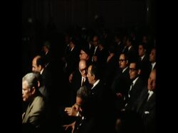 SYND 3 1 71 PRESIDENT SADAT AND CABINET HOLD PRESS CONFERENCE News Clip