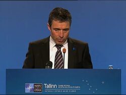NATO chief says Afghans to begin control this year, Clinton News Clip