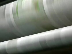 CU Shot of printing press / Trier, Rhineland-Palatinate, Germany Stock Footage