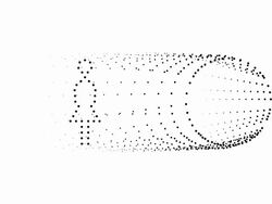 SHOPPING CARTS - woman, pure black dots (TRANSITION) Stock Footage