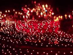 De-focus Candle Light. Stock Footage