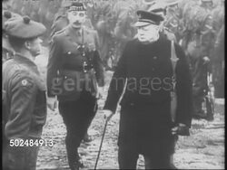 Winston Churchill Inspects British Troops and Britain Advances Against Italy on African Front Pt1 News Clip