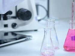 Scientist and Chemistry Laboratory Experiments Stock Footage