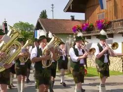 Traditional Bavarian Costume Parade Stock Footage