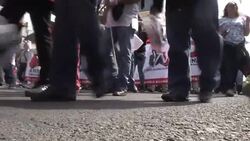 CLEAN : Anti NAFTA protest in Mexico as talks to revamp trade deal begin News Clip