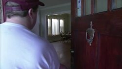 A man enters a home to discover a passed-out teen on the couch. Stock Footage