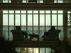 Business Meeting With A View Stock Footage