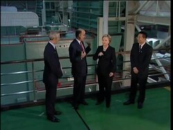 Clinton meets Hu, Wen, presser with Yang, visits power plant, s'bites News Clip