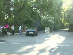 Michael Jackson Tribute At Jackson Family Home Stock Footage