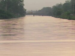 WS View of Ganga river  / Uttarakhand, India Stock Footage