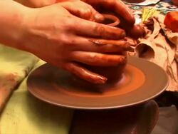 Hands making Pottery Stock Footage