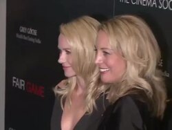 Naomi Watts and Valerie Plame Wilson at the Giorgio Armani & The Cinema Society Host A Screening of 'Fair Game Stock Footage