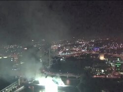 4th Of July Fireworks In Downtown Grand Rapids Stock Footage