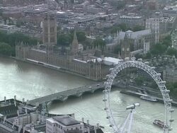AERIAL Houses of Parliament Stock Footage