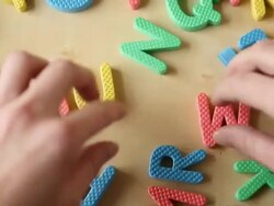 Hands Spelling Autism Stock Footage