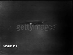 1952: WASHINGTON NATIONAL AIRPORT: WS  Aircraft in flight (grainy), Sweeping radar image on black screen w/ white 'blips' reading commercial chartered aircraft belonging to program. Instructional Video