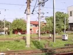 MS TS Shot of railroad yard / West Bengal, India Stock Footage
