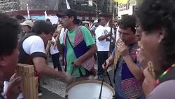 CLEAN : Pro Kirchner crowds march in 1st anti govt protest in Argentina News Clip