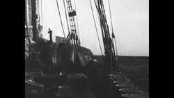 Members of Canadian explorer Robert M. Bartlett's Greenland expedition on board ship News Clip