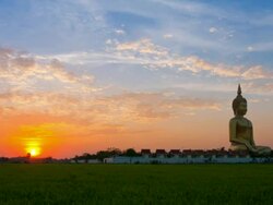 Big buddha statue Stock Footage