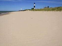 Lake Michigan Beach Stock Footage
