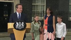David Cameron Thanks His Family in Final Statement News Clip