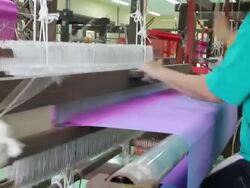 Silk weaving Stock Footage