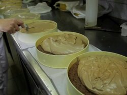 Making fresh cake in kitchen Stock Footage
