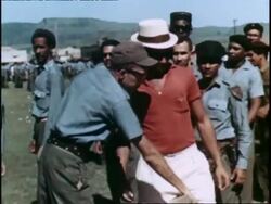 Cuban propaganda film covering the history of the Communist revolution and the aftermath Stock Footage