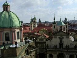 MS View of old town  / Prague, Hlavni mesto Praha, Czech Republic Stock Footage