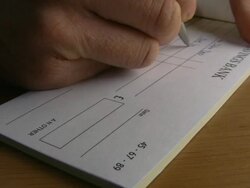 cheque Stock Footage