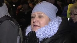 CLEAN : Protesters support of opposition sit in at Polish parliament News Clip