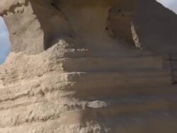 CU, ZO, MS, Great Sphinx of Giza, Egypt Stock Footage