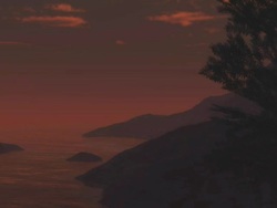 Moon is rising over the sea. Stock Footage