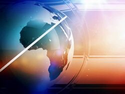 Modern Earth Spin Background Loop - Night Glow Blue Orange Stock Footage