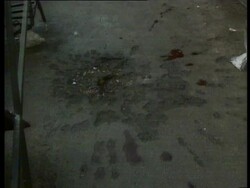 Aftermath of mortar attack on Sarajevo marketplace Stock Footage