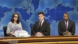 'SNL: Weekend Update': Tina Fey, Seth Meyers and Jimmy Fallon Return | THR News News Clip