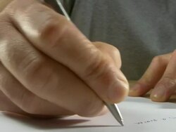writing hands Stock Footage