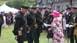 The Queen at the Annual Summer garden party at Holyrood Palace News Clip