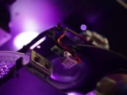 High technology glowing macro detail Stock Footage